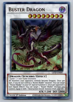 Buster Dragon GFTP-EN097 Ultra Rare Ghosts From the Past Yu-Gi-Oh Near Mint - Image 1