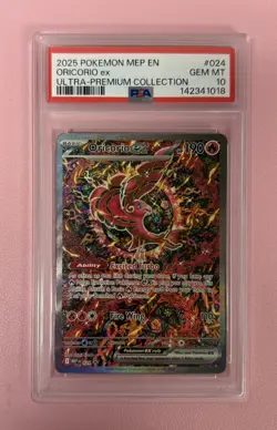 2025 POKEMON MEP EN-ME UPC BLACK STAR PROMO #024 ORICORIO ex PSA 10 - Image 1
