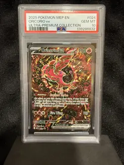 2025 POKEMON MEP EN-ME BLACK STAR PROMO #024 ORICORIO EX PSA 10 - Image 1