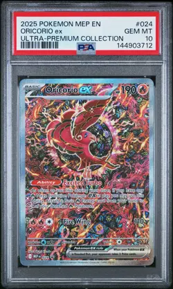 2025 POKEMON MEP EN-ME BLACK STAR PROMO #024 ORICORIO EX PSA 10 - Image 1