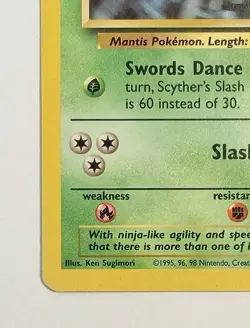 Scyther - 26/64 - WOTC Jungle Set Rare Pokemon Card - LP - Image 2
