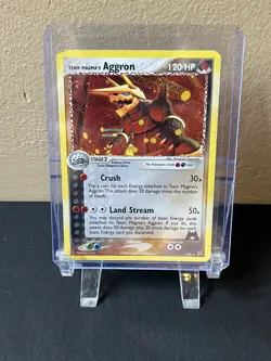 Team Magma's Aggron 7/95 Holo Pokemon Card - Team Magma/Aqua Set - Image 1