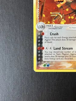 Team Magma's Aggron 7/95 Holo Pokemon Card - Team Magma/Aqua Set - Image 3