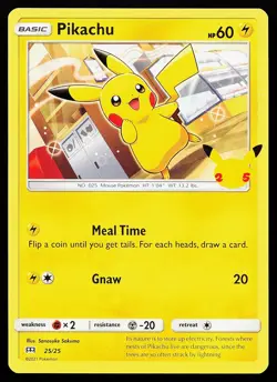 Pikachu 025/025 McDonald's 25th Anniversary Promo Pokemon Card - Image 1