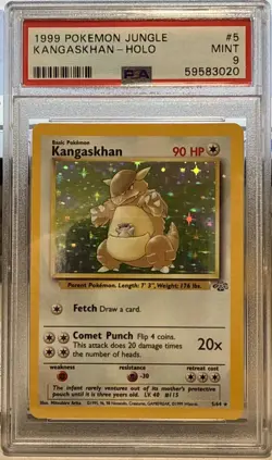 Pokemon TCG Kangaskhan Jungle 5/64 Holo Unlimited Holo Rare PSA 9 - Image 1