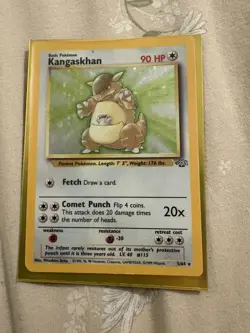 Pokemon TCG Kangaskhan Jungle Holo Card 5/64 Unlimited Rare, Vintage 1999 - Image 2