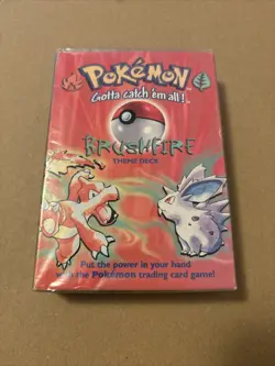 Pokemon Factory Sealed BRUSHFIRE THEME DECK Base Set NEW SEALED 1999 - Image 1