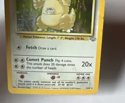 Pokemon TCG Kangaskhan Jungle 5/64 Holo Unlimited Holo Rare Damaged - Image 4