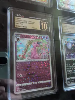 💎 Pokemon CGC Pristine 10 Complete Gem Eeveelution Set of 9 with display case! - Image 4