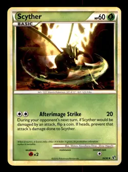 Scyther 36/90 Uncommon HGSS Undaunted Pokemon Near Mint - Image 1