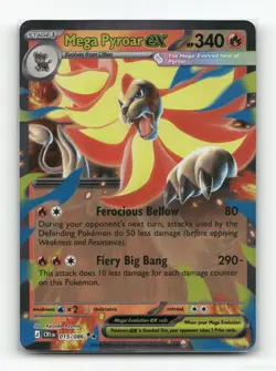 MEGA PYROAR EX ME04: CHAOS RISING 015/086 POKEMON NM/M - Image 1