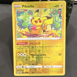 Pokemon TCG Pikachu 052/196 Lost Origin Reverse Holo Common Basic 60 HP English - Image 1