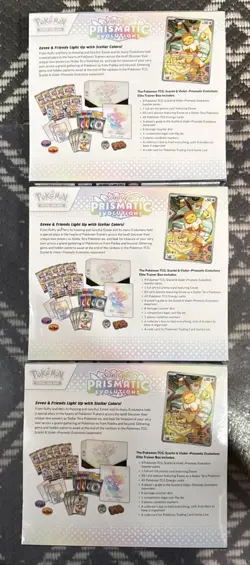 Pokemon TCG: Prismatic Evolutions Elite Trainer Box - Lot Of 3 - Factory Sealed - Image 2