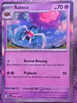 Rabsca 099/193 Rare Paldea Evolved Pokemon Holo Near Mint - Image 1