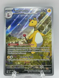 Pokemon TCG Ampharos Chaos Rising 90/86 Illustration Rare Holo IR - Image 1
