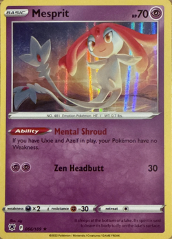 MESPRIT - RARE HOLO - ASTRAL RADIANCE - POKEMON CARD TCG - 066/189 - Image 1