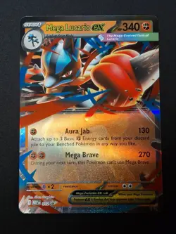 Pokemon- Mega Lucario ex MEP012- JUMBO/OVERSIZED Black Star Promo Card - Image 1