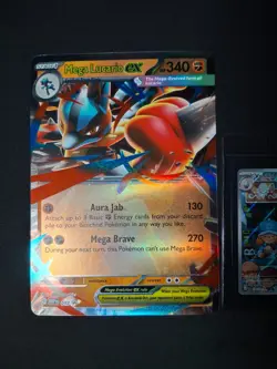 Pokemon- Mega Lucario ex MEP012- JUMBO/OVERSIZED Black Star Promo Card - Image 3