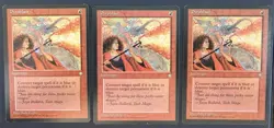 MTG Pyroblast x3 - Ice Age - LP - Vintage Magic - Image 1