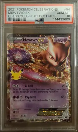 PSA 10 - 2021 POKEMON CELEBRATIONS CLASSIC COLLECTION #54/99 MEWTWO EX - Image 1