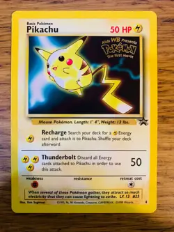 Pikachu No.4 WOTC Black Star Promo Pokemon Card! FAST & FREE P&P! - Image 2