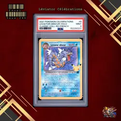 🇫🇷 LEVIATOR OBSCUR HOLO PSA 9 - CELEBRATIONS 25 ANS 8/82 FR Carte Pokemon 🇫🇷 - Image 1