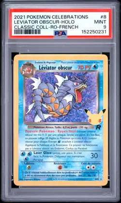🇫🇷 LEVIATOR OBSCUR HOLO PSA 9 - CELEBRATIONS 25 ANS 8/82 FR Carte Pokemon 🇫🇷 - Image 2