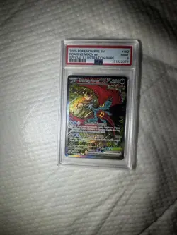 2025 POKEMON TCG ENGLISH SV PRISMATIC EVOLUTIONS #162 ROARING MOON EX SIR PSA 9 - Image 1