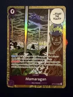 2026 ONE PIECE ADVENTURE ON KAMI'S ISLAND MAMARAGAN # OP15-078 SR FOIL TCG CARD - Image 1
