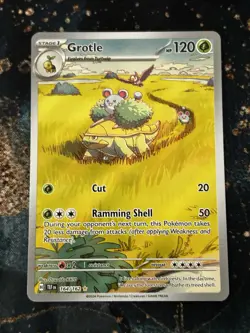 Pokemon TCG Grotle Temporal Forces Illustration Rare Card 164/162 - Image 1