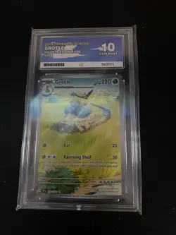 Pokemon TCG – Grotle #164/162 – Temporal Forces – ACE 10 (Gem Mint) - Image 1