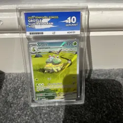 Pokemon TCG Grotle 164/162 Temporal Forces Illustration Rare Card - Image 1