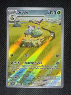 Pokemon Grotle TCG S V-Temporal Forces Holo Card 164/162 Illustration Rare - Image 1