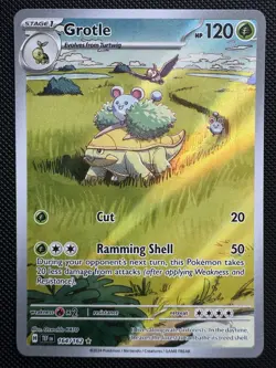 Pokemon TCG Grotle 164/162 Temporal Forces Illustration Rare Card - Image 1