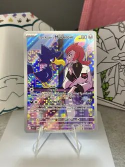Team Rocket's Murkrow - 200/182 Destined Rivals Illustration Rare Pokemon NM - Image 1