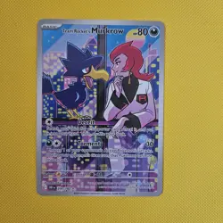 Team Rocket's Murkrow - 200/182 Destined Rivals Illustration Rare Pokemon NM - Image 1