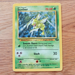 Scyther 26/64 Jungle Set Non-Holo Rare Pokemon Card (LP) TCG Vintage 1999 WOTC - Image 1