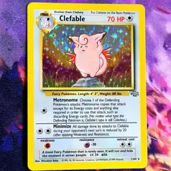 Clefable 1/64 Holo Rare 1999 Jungle Unlimited NM Pokemon TCG - Image 1