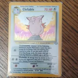 Pokemon TCG Jungle Clefable 1/64 Holo Rare Unlimited English 1999 70HP - Image 1