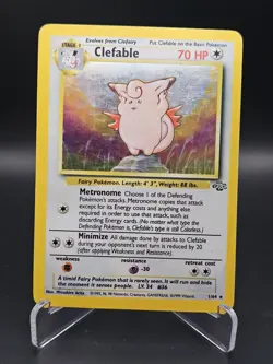 Pokemon TCG Clefable Jungle Holo Card 1/64 Unlimited Rare MP - Image 1