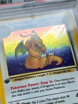 1999 POKEMON FOSSIL 1ST EDITION #4 DRAGONITE-HOLO PSA 6 EXCELLENT-MINT NEW SLAB - Image 2