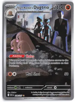 Team Rocket's Dugtrio 239/217 Illustration Rare Ascended Heroes Pokemon NM - Image 1