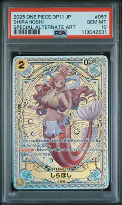 SHIRAHOSHI SPEC ALT ART ONE PIECE JP OP11-A FIST OF DIVINE SPEED 2025 057 PSA 10 - Image 1