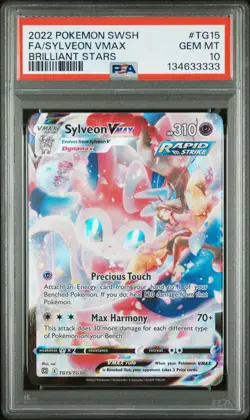 2022 POKEMON SWORD & SHIELD BRILLIANT STARS #TG15 FULL ART/SYLVEON VMAX PSA 10 - Image 1