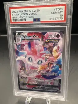 2022 POKEMON SWORD & SHIELD BRILLIANT STARS #TG15 FULL ART/SYLVEON VMAX PSA 10 - Image 1