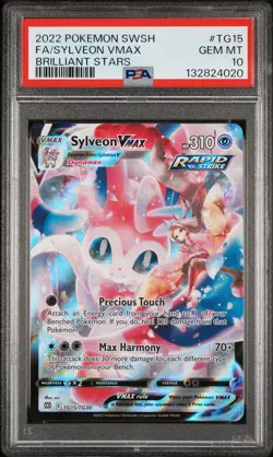 2022 POKEMON SWORD & SHIELD BRILLIANT STARS #TG15 FULL ART/SYLVEON VMAX PSA 10 - Image 1