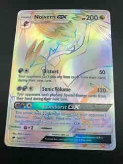 Noivern GX 160/147 HYPER SECRET RARE Pokemon SM Burning Shadows NM 2017 - Image 1