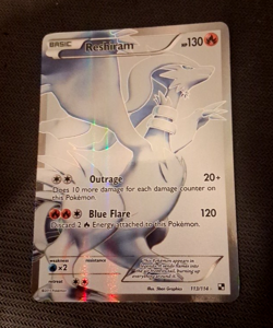 Pokemon Reshiram Full Art Black & White Base Set #113/114 Holo NMint Fast Ship - Image 1