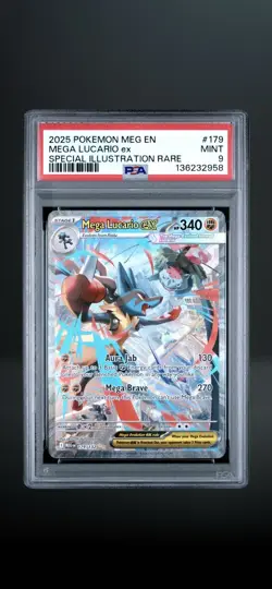 Pokemon TCG Mega Lucario ex 179/132 Me01 Mega Evolution Holo SIR PSA - Image 1