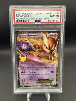 PSA 10 - Pokemon 2021 Celebrations Classic Collection Mewtwo EX 54/99 Holo - Image 1